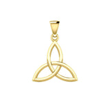 Celtic Trinity Knot 14K Yellow Gold Pendant Small Size GPD5607 - Jewelry