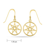 Fairy The Pentacle Gold Dangle Earrings GTE1029