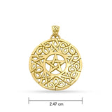 Solid Gold Celtic Pentacle Pendant GTP1306