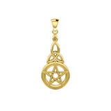 14K Yellow Gold Pentagram Pentacle Pendant GTP1359