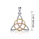 The Divine Power of the Triquetra ~ Sterling Three Tone Pendant OTP3378 - Jewelry