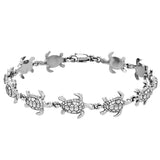 Turtle Link Sterling Silver Link Bracelet TBG001