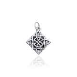 Celtic Knotwork Four Point Quaternary Knot Silver Charm TCM100 - Jewelry