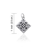 Celtic Knotwork Four Point Quaternary Knot Silver Charm TCM100 - Jewelry