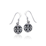 Celtic Knotwork Ball Silver Earrings TE467