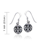 Celtic Knotwork Ball Silver Earrings TE467 - Jewelry