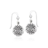 Celtic Knotwork Round Sterling Silver Earrings TE660