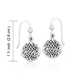 Celtic Knotwork Round Silver Earrings TE660 - Jewelry