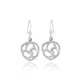 Spiral Celtic Contemporary Silver Earrings TER1315 - Jewelry