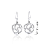 Spiral Celtic Contemporary Silver Earrings TER1315 - Jewelry