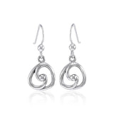 Spiral Celtic Contemporary Silver Earrings TER1317 - Jewelry