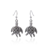 Celtic Knot Sea Turtle Earrings TER1471 - Jewelry