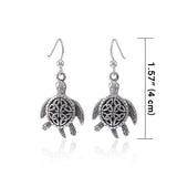 Celtic Knot Sea Turtle Earrings TER1471 - Jewelry