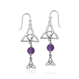 Celtic Knotwork Silver Triquetra Earrings TER158 - Jewelry