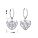 Eternal Heart Celtic Knots Silver Hoop Earrings TER2104 - Jewelry