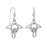 The Manta Ray Silver Earrings with Claddagh Symbol TER2167 - Jewelry