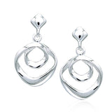 Organic Droplet Silver Earrings TER946