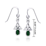 Celtic Triquetra Gemstone Earrings TER978 - Jewelry