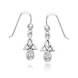 Celtic Triquetra Gemstone Earrings TER978 - Jewelry