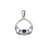 Irish Claddagh Silver Pendant TP1401 - Jewelry