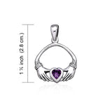 Irish Claddagh Silver Pendant TP1401 - Jewelry