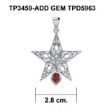 Celtic Star Spirit White Gold Pendant with Gemstone WPD5963-MOD