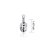 Rx Coffee Bean Silver Pendant TP386 - Jewelry