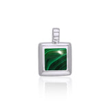 Square Cabochon Silver Pendant TPD112 - Jewelry