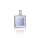 Square Cabochon Silver Pendant TPD112 - Jewelry