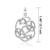 Modern Celtic Silver Pendant TPD3718 - Jewelry