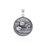 Otters Medallion Pendant TPD4617 - Jewelry