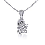 Jellyfish with Celtic Tail Silver Pendant TPD5206 - Jewelry