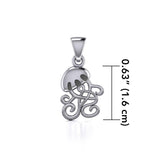 Jellyfish with Celtic Tail Silver Pendant TPD5206 - Jewelry