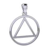 Large AA Symbol Silver Pendant TPD6003 - Jewelry