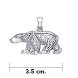 Celtic Spirit of The Arctic Polar Bear Silver Pendant TPD6017 - Jewelry