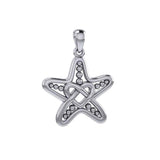 Starfish with Celtic Heart Silver Pendant TPD7003 - Jewelry