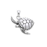 Silver Sea Turtle Pendant TPD828 - Jewelry