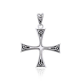 TPD987 Celtic Trinity Knot Cross Silver