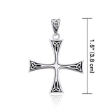 TPD987 Celtic Trinity Knot Cross Silver - Jewelry