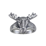 Reindeer Head Silver Ring TR1431 - Jewelry