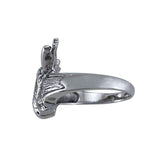 Reindeer Head Silver Ring TR1431 - Jewelry