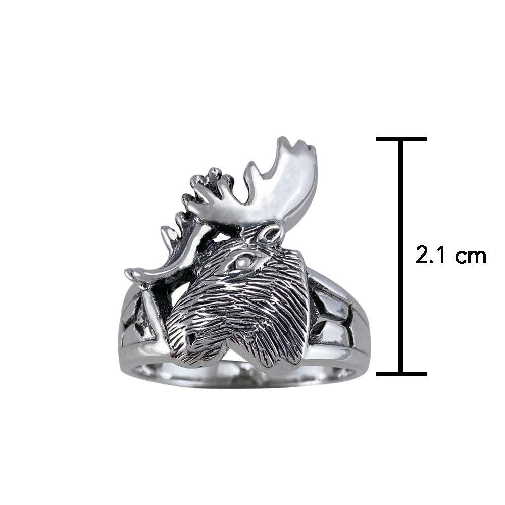 Moose Head Silver Ring TR1434