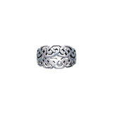 Modern Celtic Knot Silver Ring TR392 - Jewelry