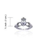 Irish Claddagh Silver Ring TRI1070 - Jewelry