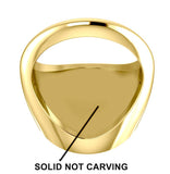 Masonic Solid Gold Signet Men Solid Back Ring GMD262 Size14 - Jewelry