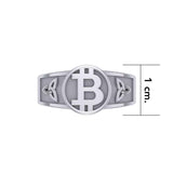 Celtic Bitcoin Sterling Silver Ring TRI2281 - Jewelry