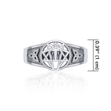 Enneagram Silver Ring TRI673 - Jewelry