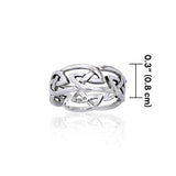 Modern Celtic Silver Ring TRI900 - Jewelry