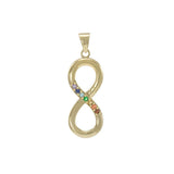 Symbol of Infinity with Gemstone Gold Vermeil Pendant VPD4457 - Jewelry