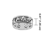 Uncovering the Natural Sense of Masonry in 14K White Gold Spinner Ring WRI1616 - Jewelry